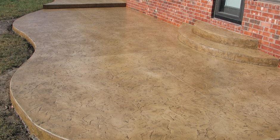 Commercial Concrete Staining Northwest, Acid Stained Concrete Patio Pictures
